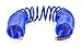 Camco 40? Coiled Water Rust Resistant Brass Fittings, Hose Design Prevents Kinking and Tangling, for Car Washing and Gardening (41985) , Blue