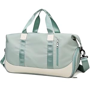 RIMINA Sports Bag, Gym Bag, Travel Bag, Boston Bag, Shoe Storage, Large Capacity, 4-Way, Unisex, Dry and Wet Separation, Outdoor, Golf Bag, Carry-on Swimming Bag, Duffel Bag, Travel Bag, green