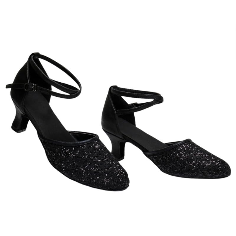 women's dance sandals soft sole mid-heel heeled sandal