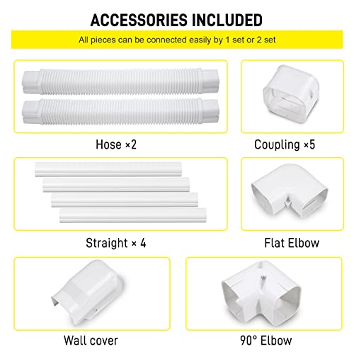 Dwale 4" 17Ft Pvc Decorative Line Set Cover Kit, Mini Split Line Set Cover,For Ductless Mini Split Air Conditioner And Central Ac And Heat Pumps #TOP2