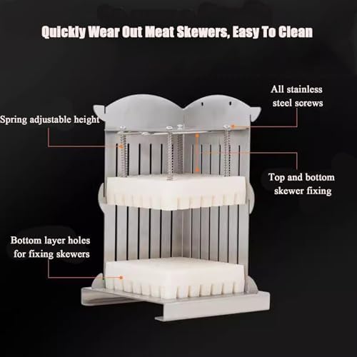 Kebab Maker Machine, 81 Holes Fast BBQ Skewer Tool for Home & Restaurant – Easy Meat Skewer Maker for Perfect Grilling & Party Meals