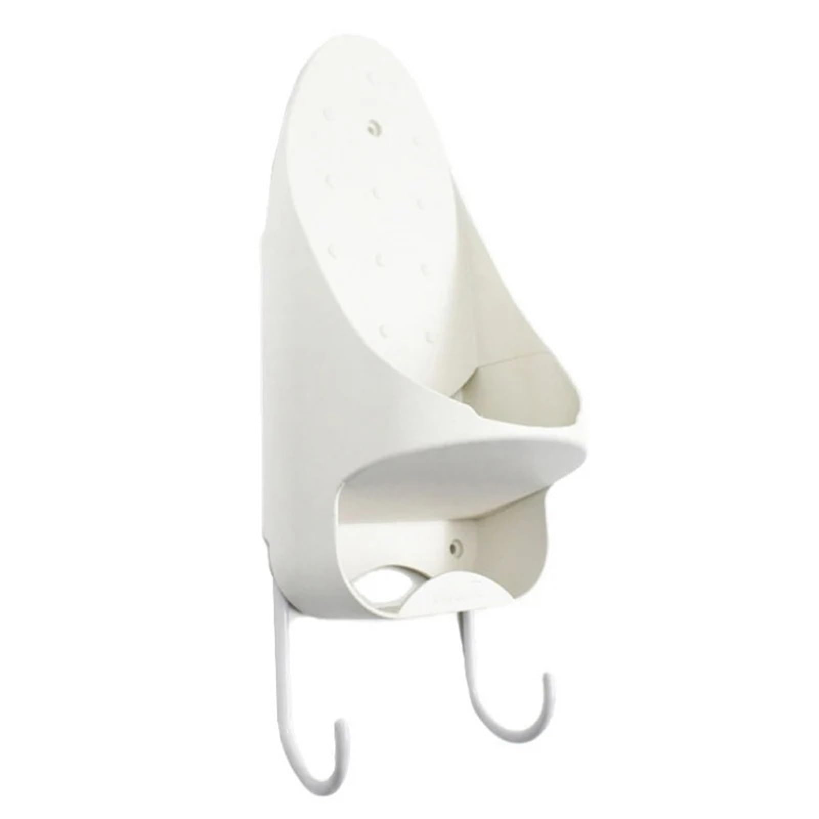 ENWWCH Ironing Board Holder Wall Mounted Iron Hanger Storage Rack Racks Clothes For Bathroom(WHITE)