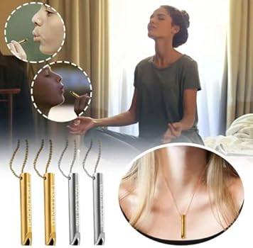 Halukakah ZenAtmende Halskette 18K Echtgold Plattiert: Meditations und Angstlinderungswerkzeug zur Entspannung, Stressreduktion und Atemübung, mit Luxuriösem Himalaya-Salz, Kette für Männer und Frauen