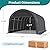EROMMY Carport 12 x 20 FT Heavy Duty, Portable Garage with All-Steel Metal Frame and Round Style Roof, Anti-Snow Car Canopy Outdoor Storage Shelter for Car, Truck, Boat