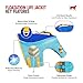 Tuff Pupper Dog Life Jacket | High Buoyancy Dog Swim Vest with Rescue Handle | Adjustable Secure Fit | Reflective Safety Trim | Pet Flotation Jacket for Swimming Boating Kayaking (Blue/Yellow, XL)