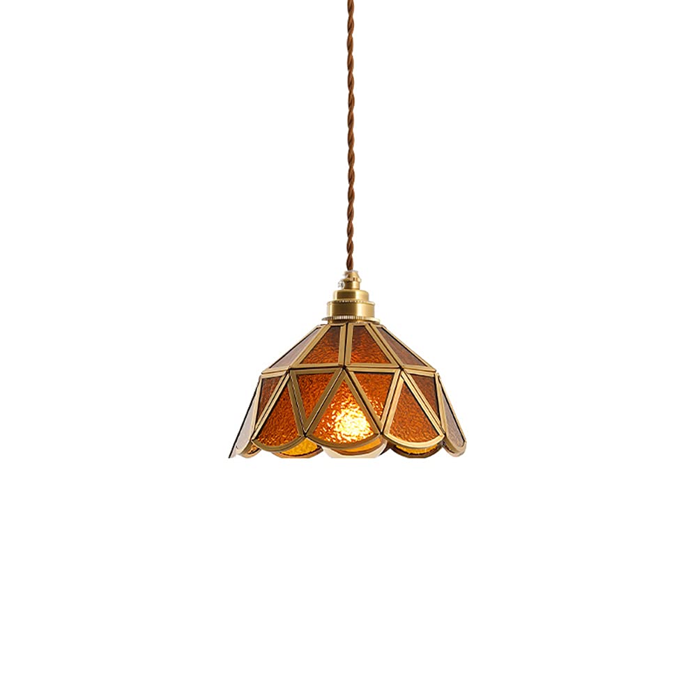 HPTHLY E27 Pendant Lights Tiffany Hanging Lamp Stained Glass Pendant Lighting Shade Lamp Droplight Ceiling Pendant Light Metal Table Chandelier Hanglamp Light Creativ