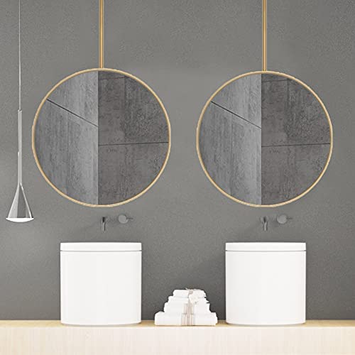 Miroir Rond Suspendu Doré de Qualité Supérieure pour Hôtel et Salon