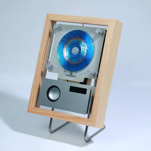 Marco de música para montaje en pared, reproductor de CD con Bluetooth, USB, salida AUX, marco de fotos decorativo para decoración de pared del hogar y pasillo