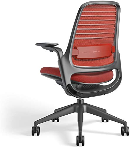 Image of Steelcase Series 1 Work Chair Office Chair - Scarlet, Hard Floor Casters