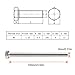 10PCS M8 Hex Bolt, Stainless Steel M8-1.25 x 100mm Hex Head Screw Bolts, A2-70(304) Fully Threaded Hex Tap Bolts