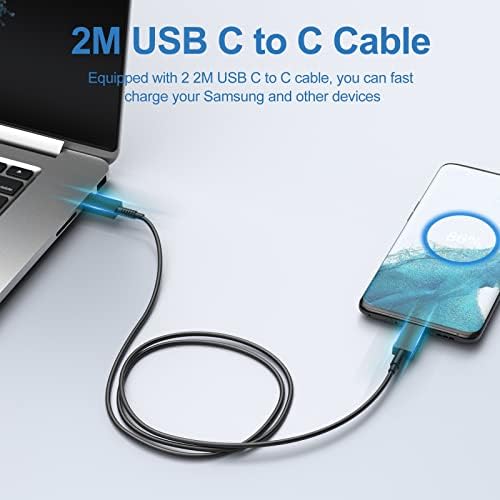 25W USB C Fast Charger for Samsung,2-Pack USB C Plug with 6.6ft Charge Cable for Samsung Galaxy S22 Ultra/S22+/S22/S21 Ultra/S21+/S21/S20/Note20/Note10/S10,Galaxy Tab S7/S7+/S8/S8+/S8 Ultra