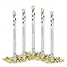 Produktbild Relaxdays 5 x Party Popper 80 cm im Konfettikanonen Set, Konfetti Bombe für Hochzeit und Geburtstag, Konfetti Shooter 6-8 m Effekthöhe, Gold metallic