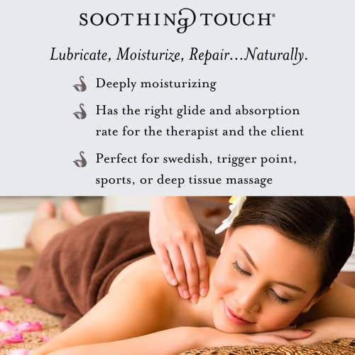 Soothing Touch, Unscented Jojoba Massage Lotion, Arnica Flower, Aloe Vera, Deeply Moisturizing, Repairs Dry Skin, Rich Nutrients, Ideal Glide For Any Massage Type, Professional Grade, 1 Gallon #TOP3