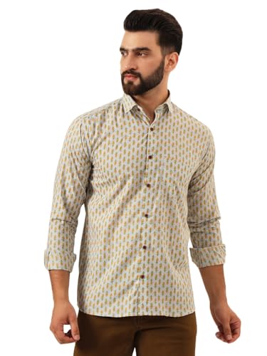 Image of Booti Print Pure Cotton Regular Fit Casual Shirt