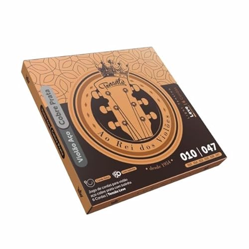 ENCORDOAMENTO 010 AÇO COBRE PRATA C/BOLINHA P/VIOLÃO .010 - .047 – RVVA10SP