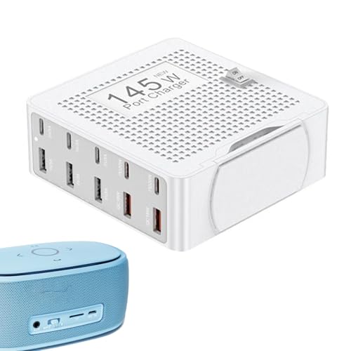 USB Multiport-Hub Fast Charge Charge Station De 10 Ports, PD QC3.0 Type-C Dock, Adaptateur De Chargeur 145W | Station D'alimentation Intelligente Pour Le Téléphone...