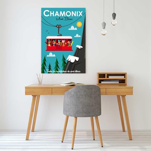 Tableau Les Grands Montets en toile imprimée 60x90, fleuron du made in France - 3