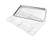 USA Pan Bakeware Half Sheet Baking Pan and Bakeable Nonstick and Cooling Rack Set, Metal