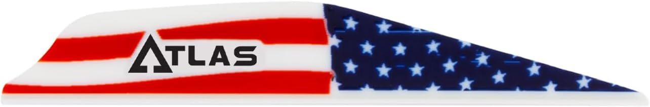 Bohning Atlas AR 1000 Vane Combo, 36 Pack, White/American Flag