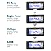 Universal Motorcycle 4 in 1 Multifunction Gauge (Oil Temp+Cylinder Head Temp+Voltmeter+Timer) Temp Fahrenheit/Celsius(℉/℃) Digital Voltage Meter Clock Multimeter for Motorcycle(M18*1.5, 10mm)