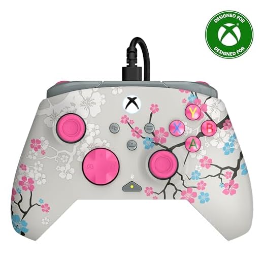 Turtle Beach Rematch Advanced Cherry Blossom Wired Gaming Controller Lizenziert für Xbox Series X, S, Xbox One und Windows PC, mit zuweisbaren Tasten und Rumble-Feature-Motoren