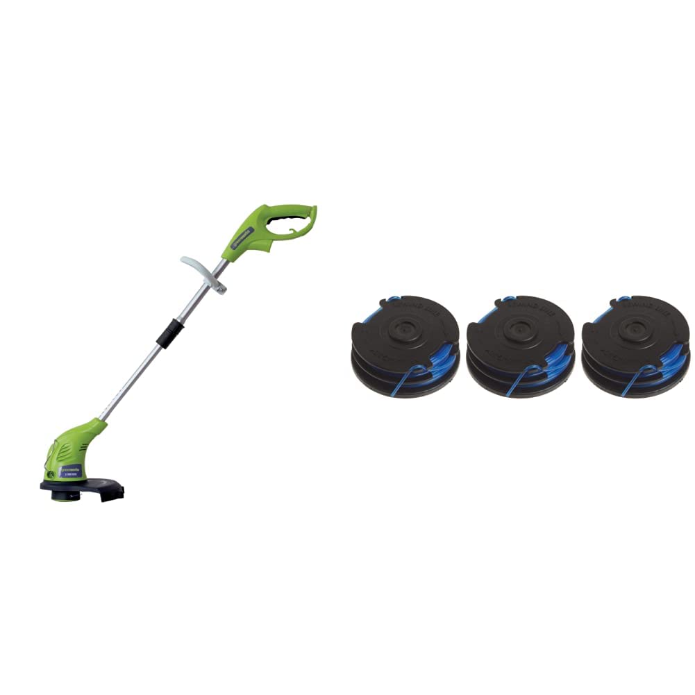 Greenworks 4 Amp 13" Corded Electric String Trimmer & 0.065" 3Pack