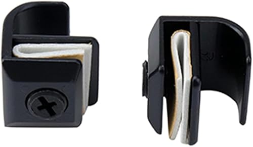 2 piezas de clip de puerta de vidrio negro manija de cajón de puerta de gabinete manija de puerta de gabinete puede sujetar vidrio grueso