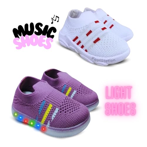 Image of Kids Trending Slip-On Shoes Combo, Pack of 2 (Light Shoe + Musical Shoe)