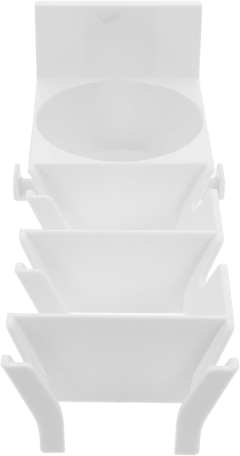 VANZACK Wall-mounted Racket Storage Rack for Tennis and Table Tennis Rackets, White Plastic Holder with No-drill Installation and Space Saving Design for Sports Accessories Organization