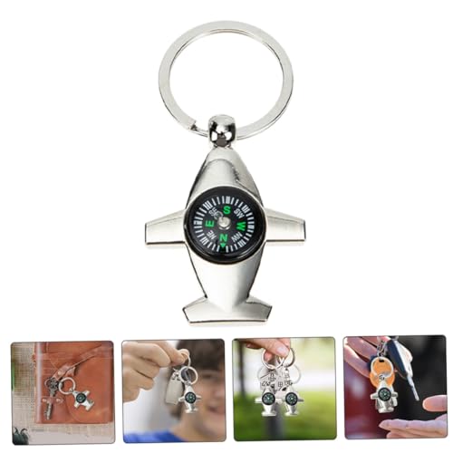 FOMIYES 4pcs Mini Brújula Llavero Portátil para Camping miniatura 7