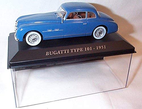 ixo blue bugatti type 101 1951 car 1.43 scale diecast model