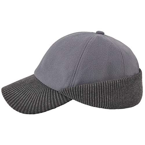 Lcztn Wool Winter Baseball Cap With Warmer Earflap For Men ＆ Women Outdoor Ski Visor Beanie Hat (Grey) #TOP1
