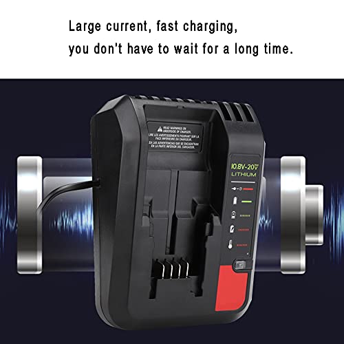 Zopsc Carregador de bateria de íon de lítio, substituição para Black&Decker//estação de carregamento