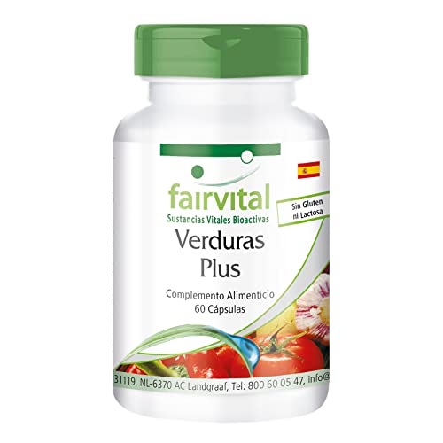 Fairvital | Verduras Plus - 60 Cápsulas - con vitaminas de origen vegetal - Calidad Alemana