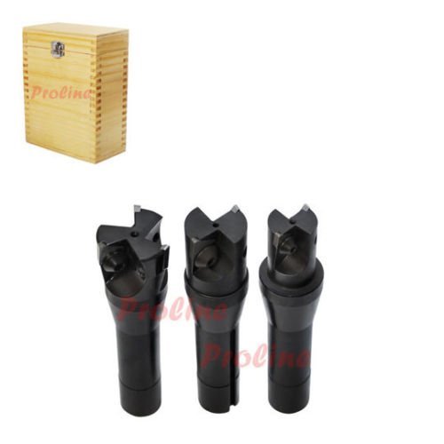 3 PC 90 Degree R8 Shank Indexable End Mill Set Set 1.0", 1-1/4", 1-1/2"