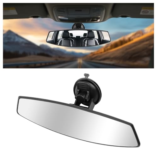 Wide Car Rear View Mirror with Suction Cup,Upgraded 9.49x2.67