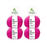 Glänzend, formbeständig und kuschelig weicher Seiden Mohair Strickgarn.