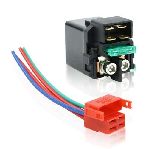 Wai Danie Solenoide de arranque Relé+ Enchufe Compatible con Honda CBR1100XX CBR 600 900F 1000 VFR 750 800 CB 600 750 900F FSC600 VF 750 1100 VTX1300 NSS250 VTR