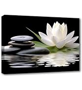 Amazon.com: LZIMU Black and White Zen Wall Art Stones in Water Pictures ...