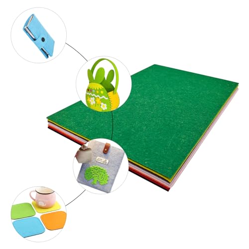Image of Jtnohx Stiff Felt, 2mm Thick Felt Sheets for Crafts, 8 inchx12 inch Hard Felt Fabric Squares 8Pcs for DIY Projects (Christmas Series)