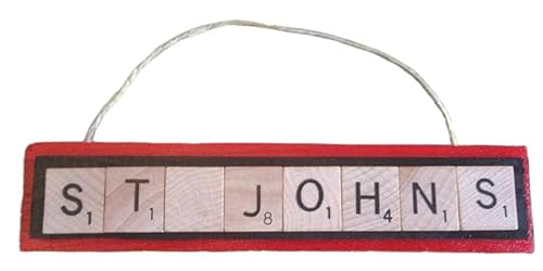 St John's University Red Storm Christmas Ornament Letters Tiles