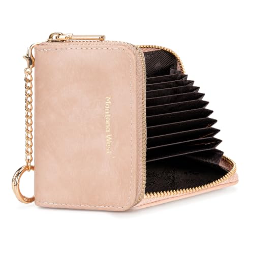 Image of Montana West Small Credit Card Holder for Women Rfid Blocking Compact Card Organizer Multiple Card Slots With Zipper