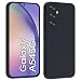 Produktbild AHABIPERS Case Kompatibel mit Samsung Galaxy A54 5G Hülle, Silikon TPU Case Ultra Dünne Voller Schutz Flüssig Silikon Handyhülle, Stoßfest Schutzhülle mit Mikrofaser-Futter für Samsung A54 5G -Schwarz