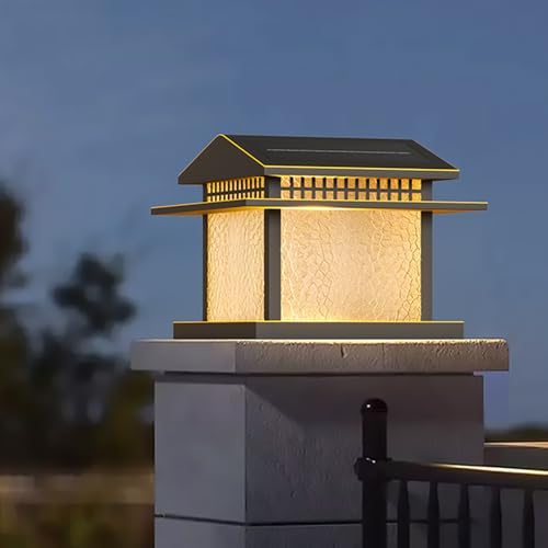 Luminaire solaire extérieur pour portail clôture terrasse et jardin avec lampe étanche