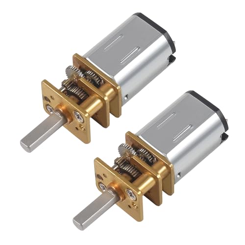 2Pcs DC 12V 1000RPM Gear Motor Full Metal Geared Mini Micro Gear with Gearwheel 1000RPM N20 Speed Reduction Motor for DIY RC Toys Robort Smart Car Motor