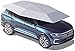 Auto-Sonnenschutz Carports Autozelt Halbautomatischer, Tragbarer Auto-Regenschirm Zeltabdeckung Gefaltete Auto-Schutzüberdachung Mit Sonnenschutz Anti-UV, Wasserdicht, Schnee- Und Windfest,Silber,