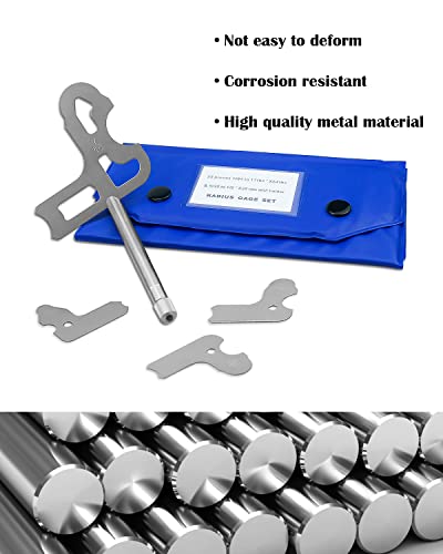 25 Pcs Radius Gauge Set 1/64" - 1/2" With Holder, Stainless Steel Radius Measuring Tool #TOP4