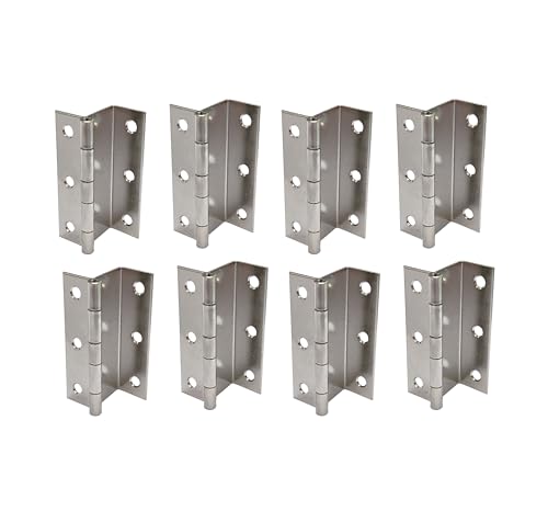 QCAA Three Fold Shutter Hinge, Half Surface for Shutter, Cabinet, Furniture, 2-1/2