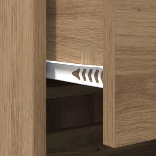 vidaXL Vitrina con cajón Roble Artesanal 70 x 35,5 x 67,5 cm, Amplio Espacio, aparador rústico, Resistente Mueble de Madera, cómodo Organizador para el hogar - imagen 5