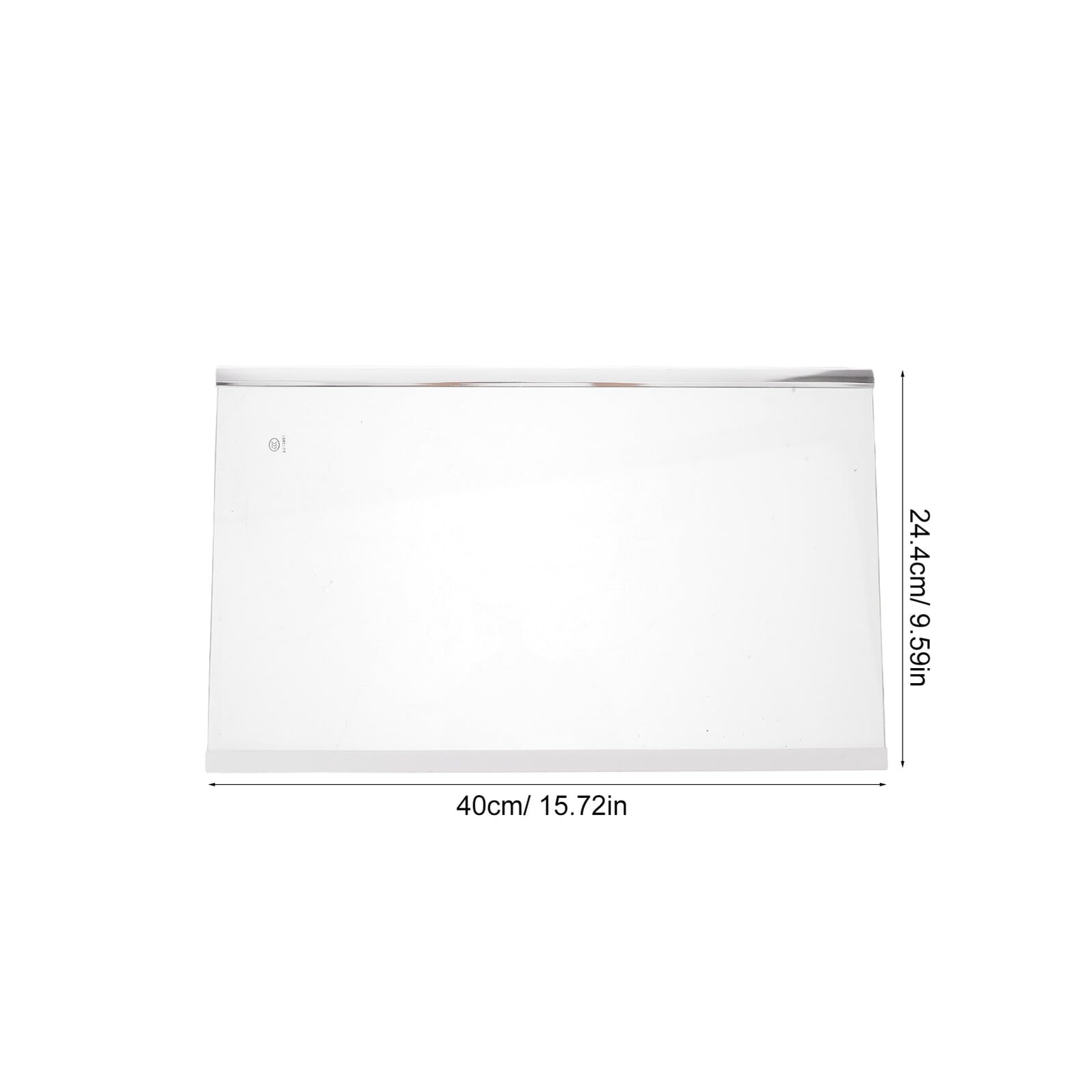 TEHAUX Ripiano in Vetro Temperato 40x24,4 Cm per Frigorifero Frontale Doppio Bordo, Mensola di Ricambio Trasparente per Organizzazione e Ottimizzazione Spazio Frigorifero, Accessorio